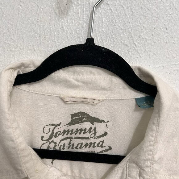 Tommy Bahama Coastal Floral Birds Of Paradise 100% Linen Button Up Shirt Size L - Picture 6 of 12